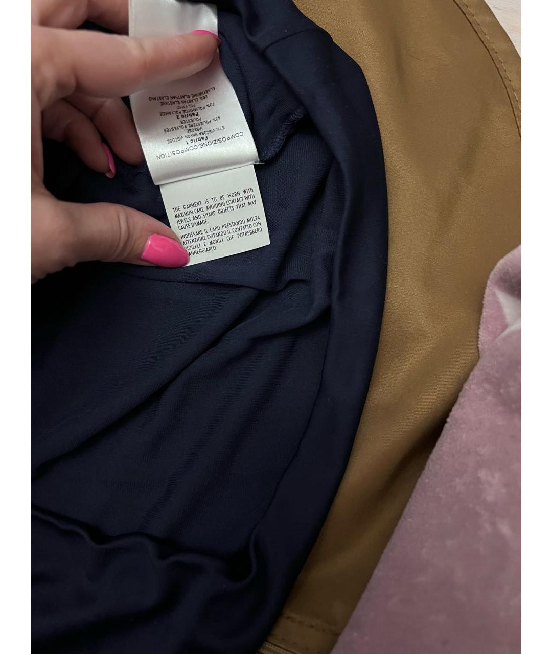 GUCCI Синее вискозное коктейльное платье, фото 6