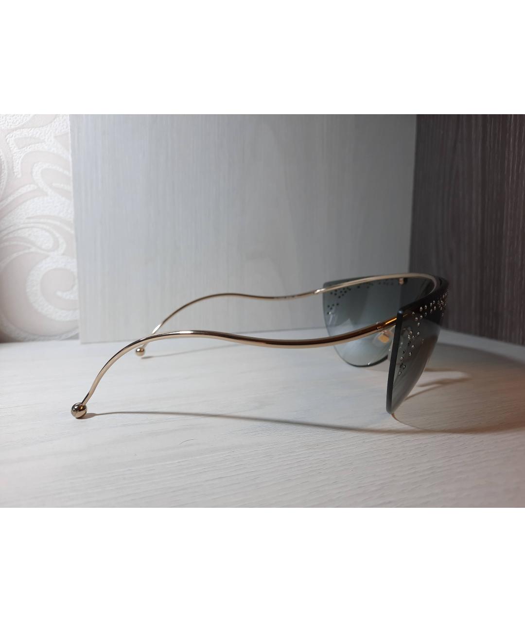 GIVENCHY Золотые металлические солнцезащитные очки, фото 2
