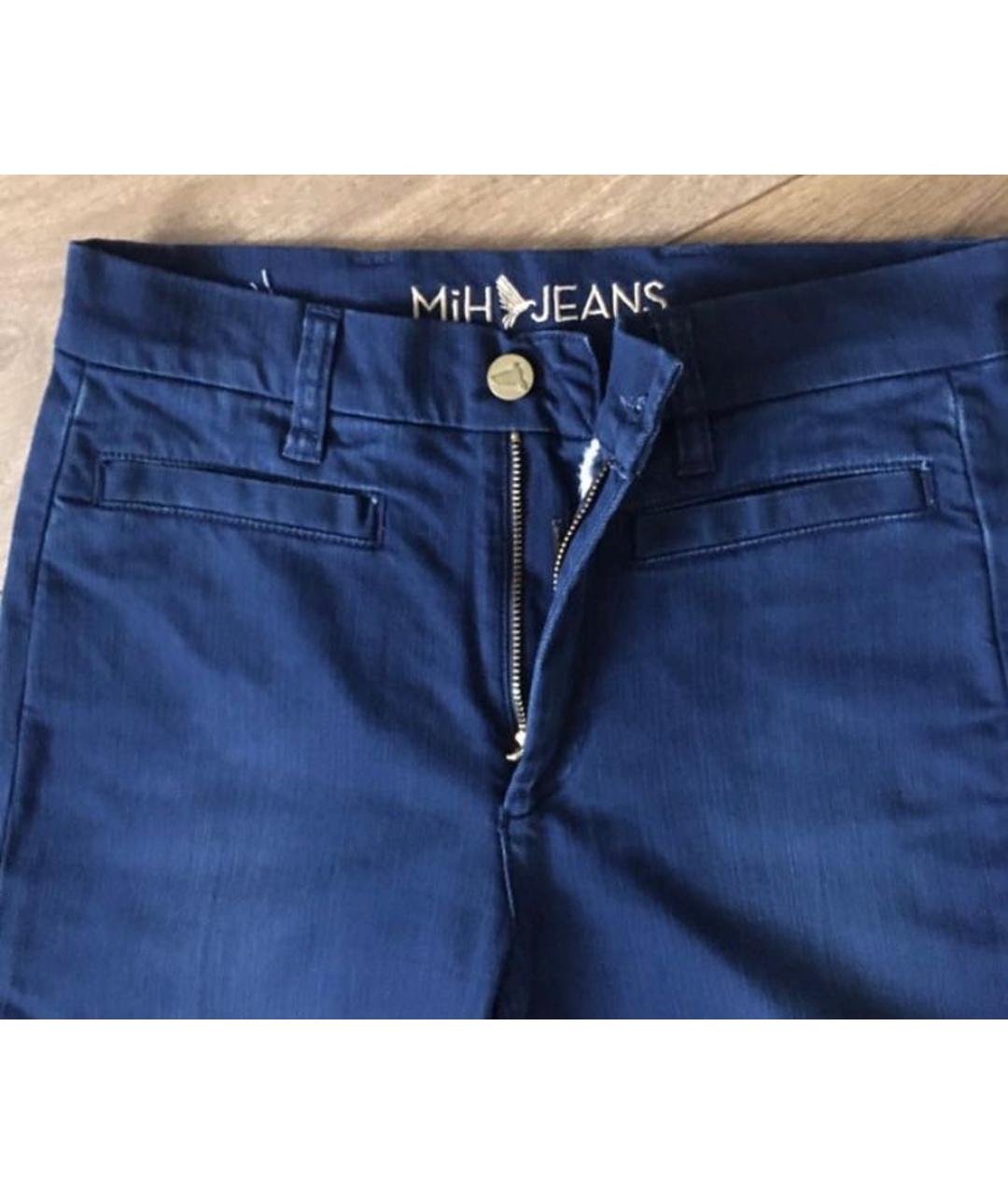 MIH JEANS Темно-синие хлопко-эластановые джинсы клеш, фото 6