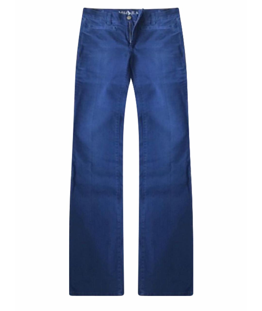 MIH JEANS Темно-синие хлопко-эластановые джинсы клеш, фото 1