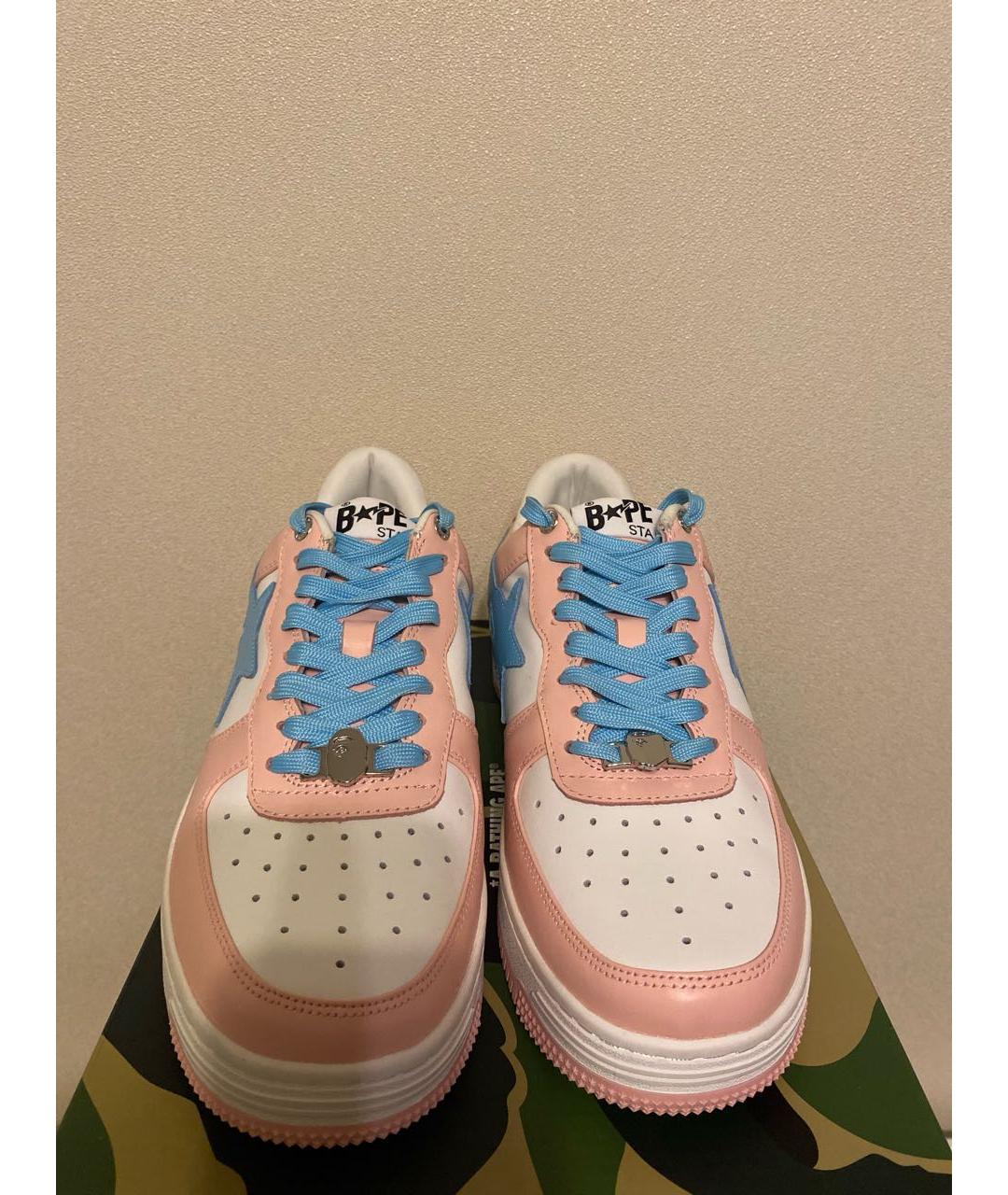 A BATHING APE Мульти кожаные низкие кроссовки / кеды, фото 2