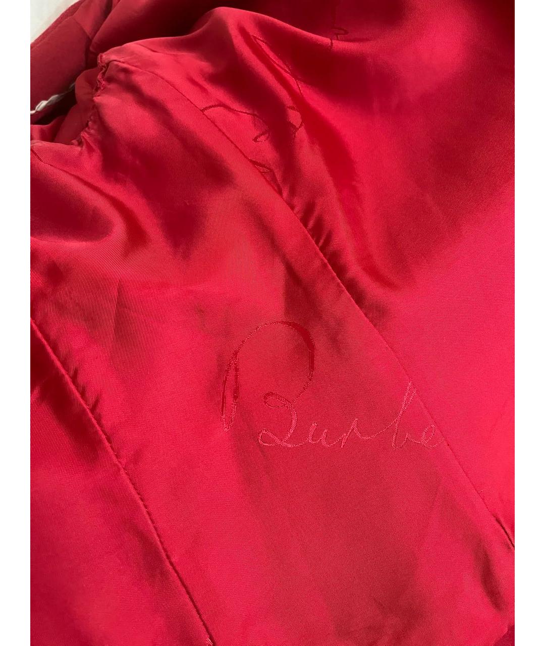 BURBERRY Красное шерстяное пальто, фото 3