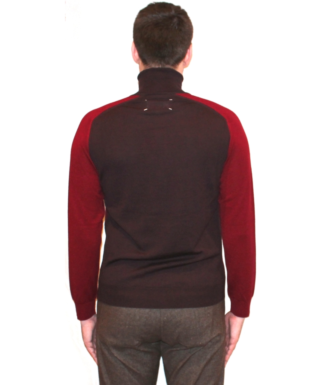 MAISON MARGIELA Бордовый шерстяной джемпер / свитер, фото 2