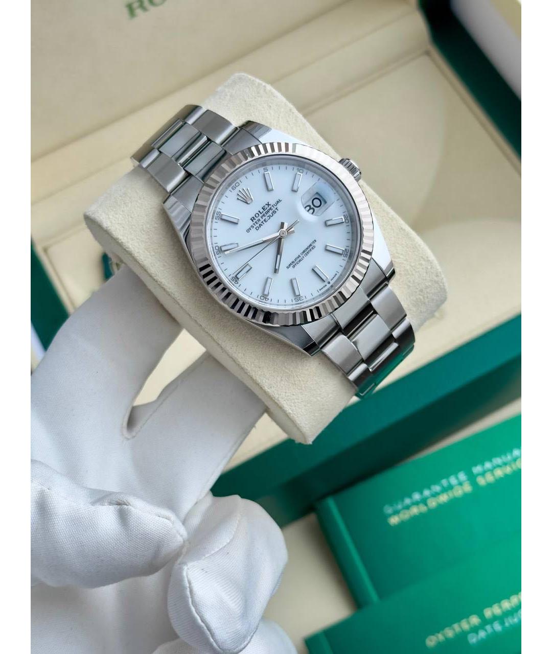 ROLEX Белые часы из белого золота, фото 7