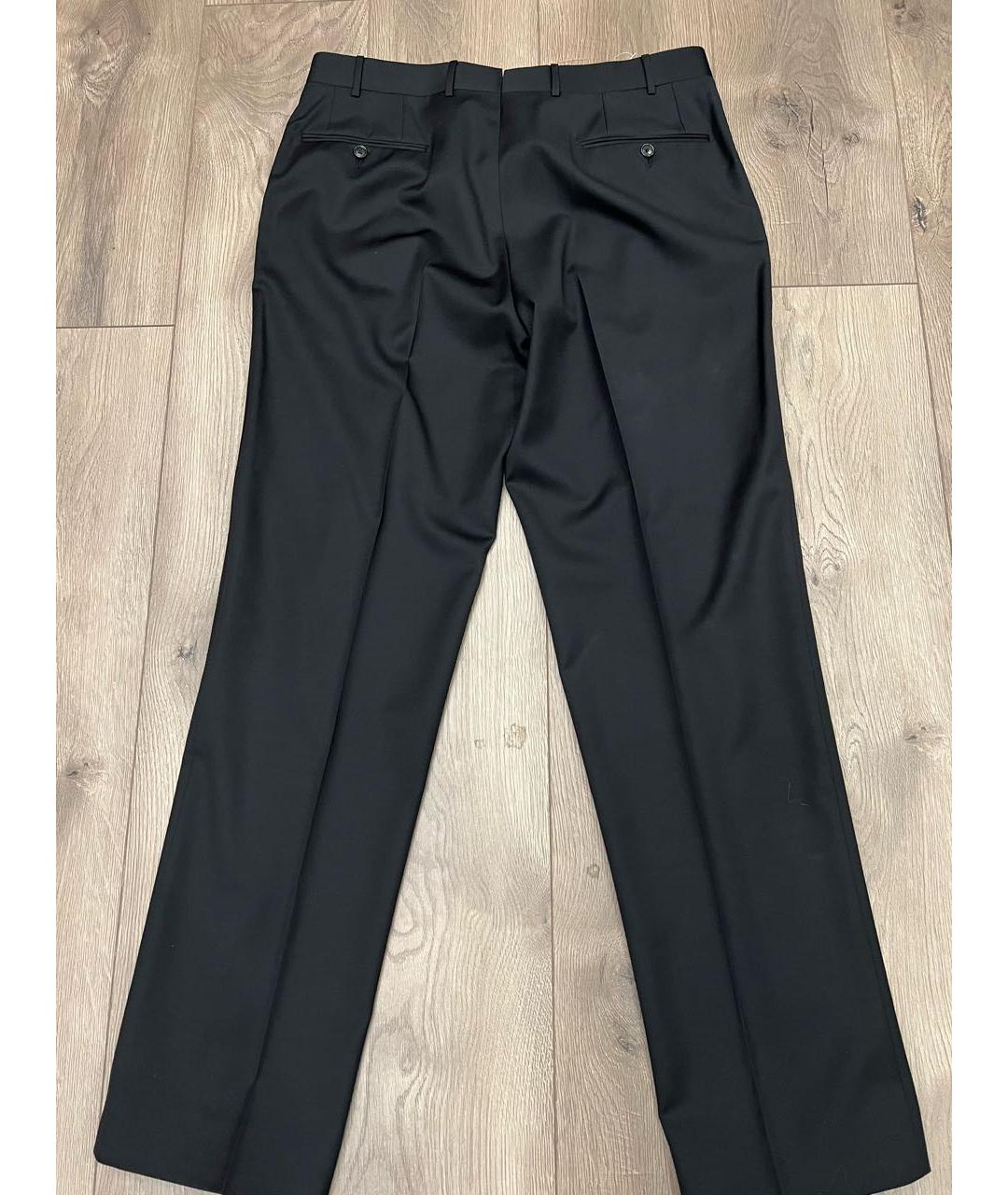 CORNELIANI Черные шерстяные классические брюки, фото 2