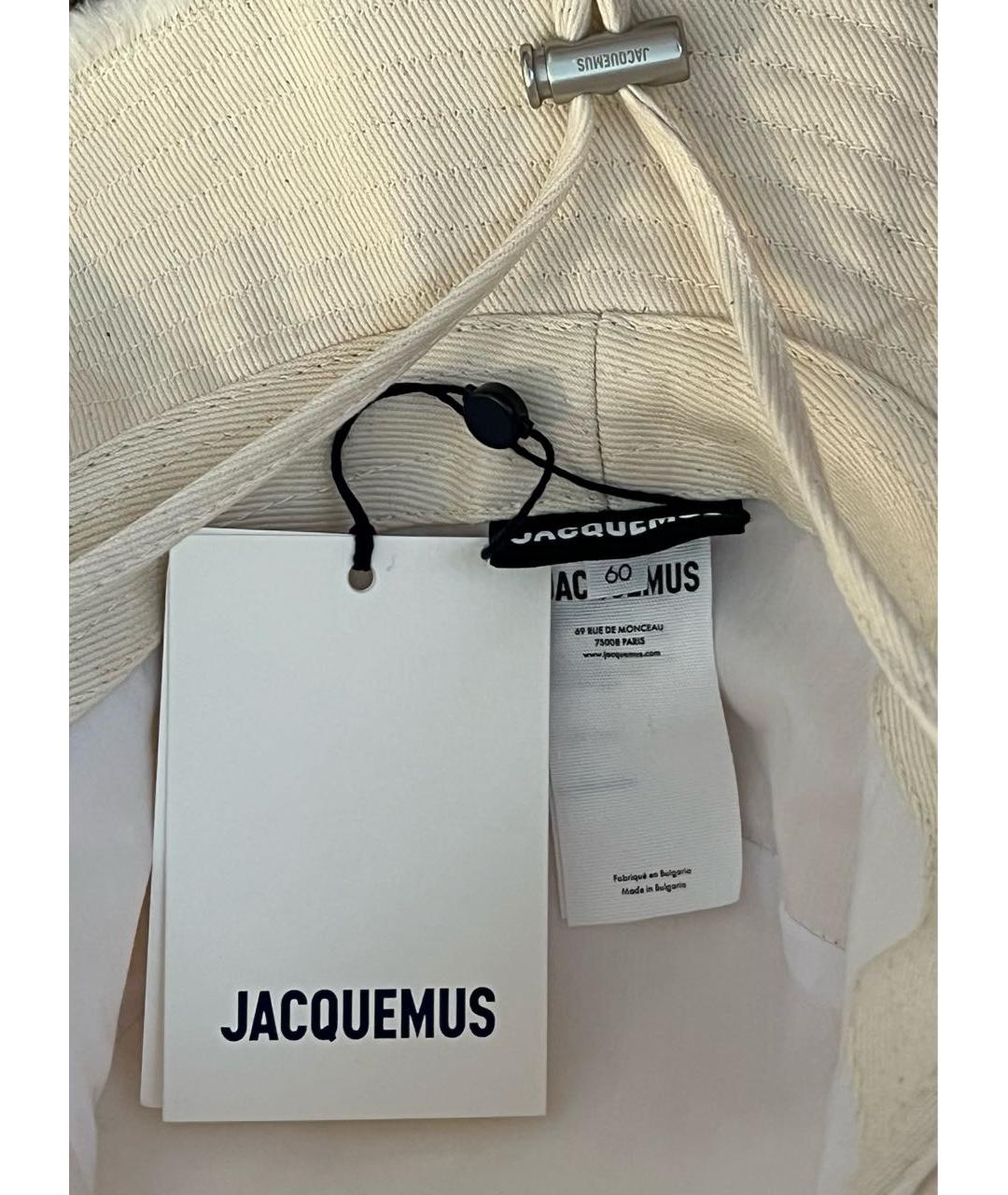 JACQUEMUS Белая хлопковая панама, фото 5