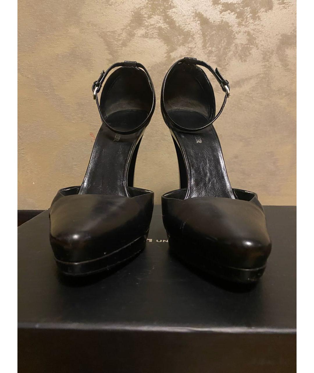 JIL SANDER Черные кожаные туфли, фото 2