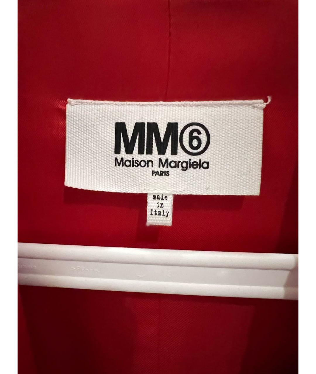MM6 MAISON MARGIELA Красный вискозный жакет/пиджак, фото 5