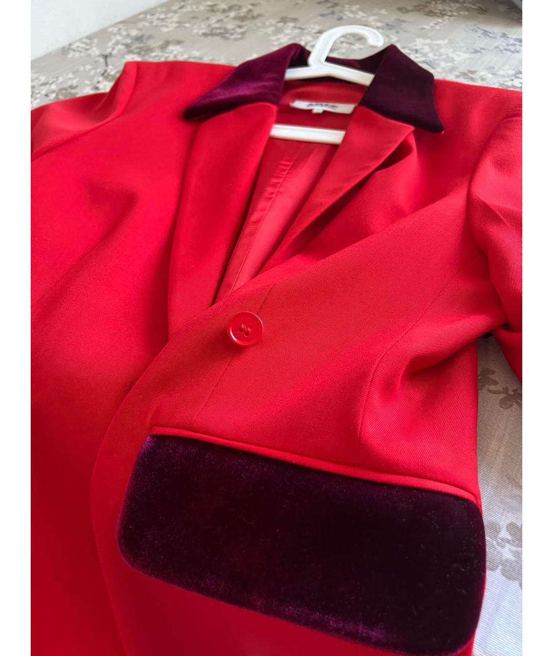 MM6 MAISON MARGIELA Красный вискозный жакет/пиджак, фото 4