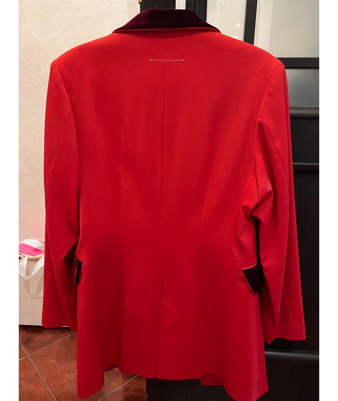 MM6 MAISON MARGIELA Красный вискозный жакет/пиджак, фото 2