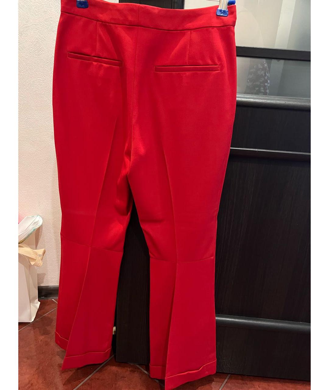 MAISON MARGIELA Красные вискозные брюки узкие, фото 2