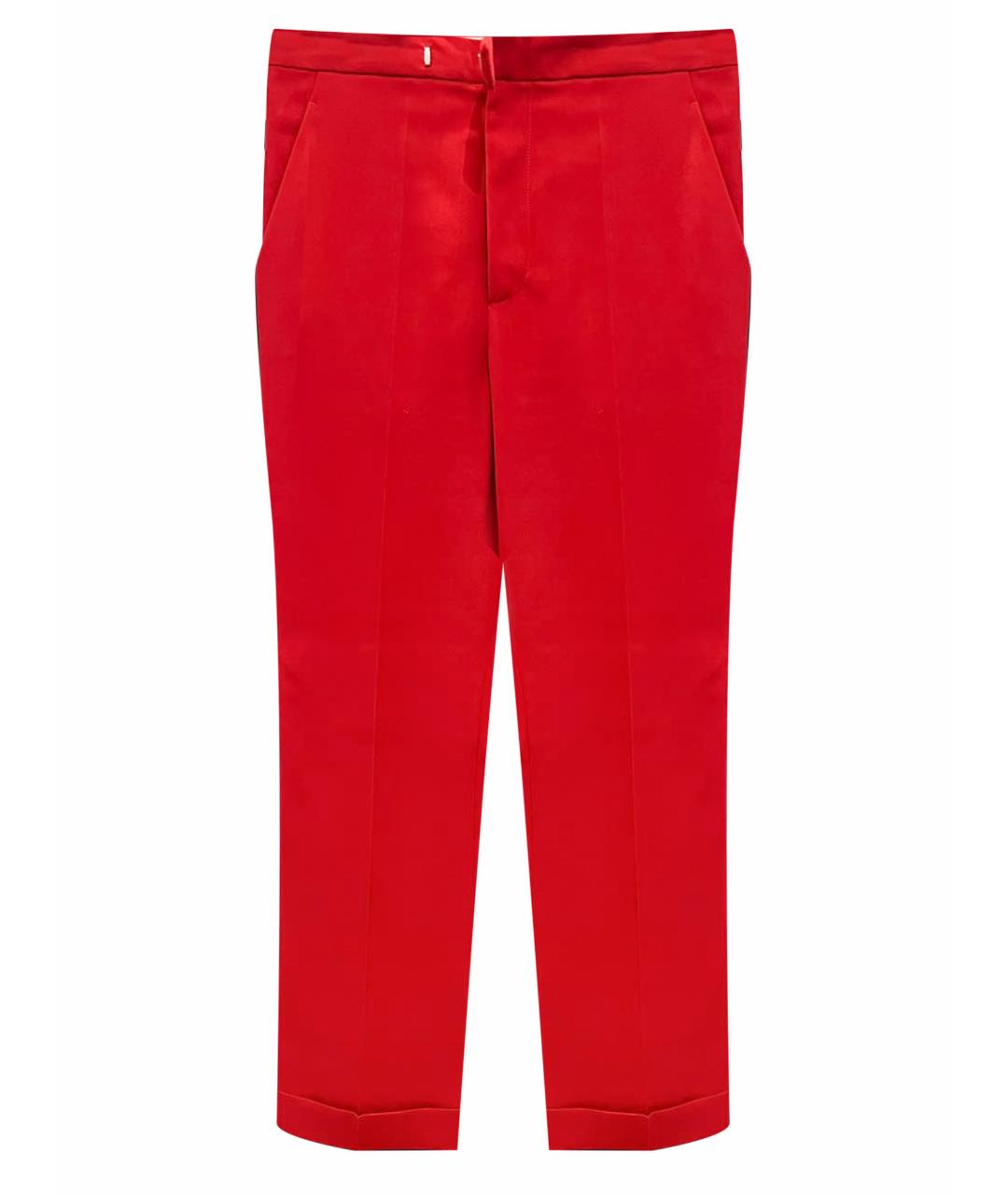 MAISON MARGIELA Красные вискозные брюки узкие, фото 1
