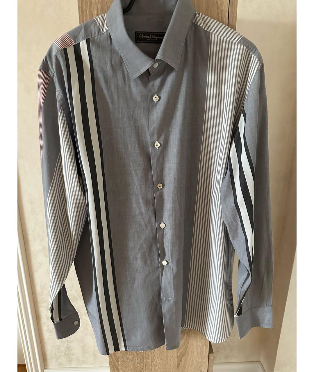 SALVATORE FERRAGAMO Хлопковая кэжуал рубашка, фото 9