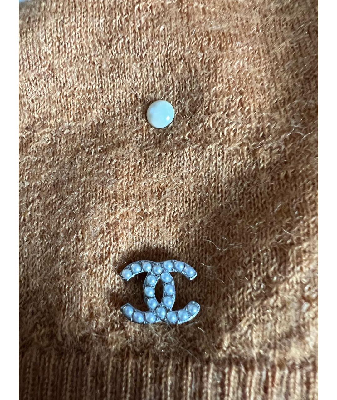 CHANEL Горчичный кашемировый джемпер / свитер, фото 4