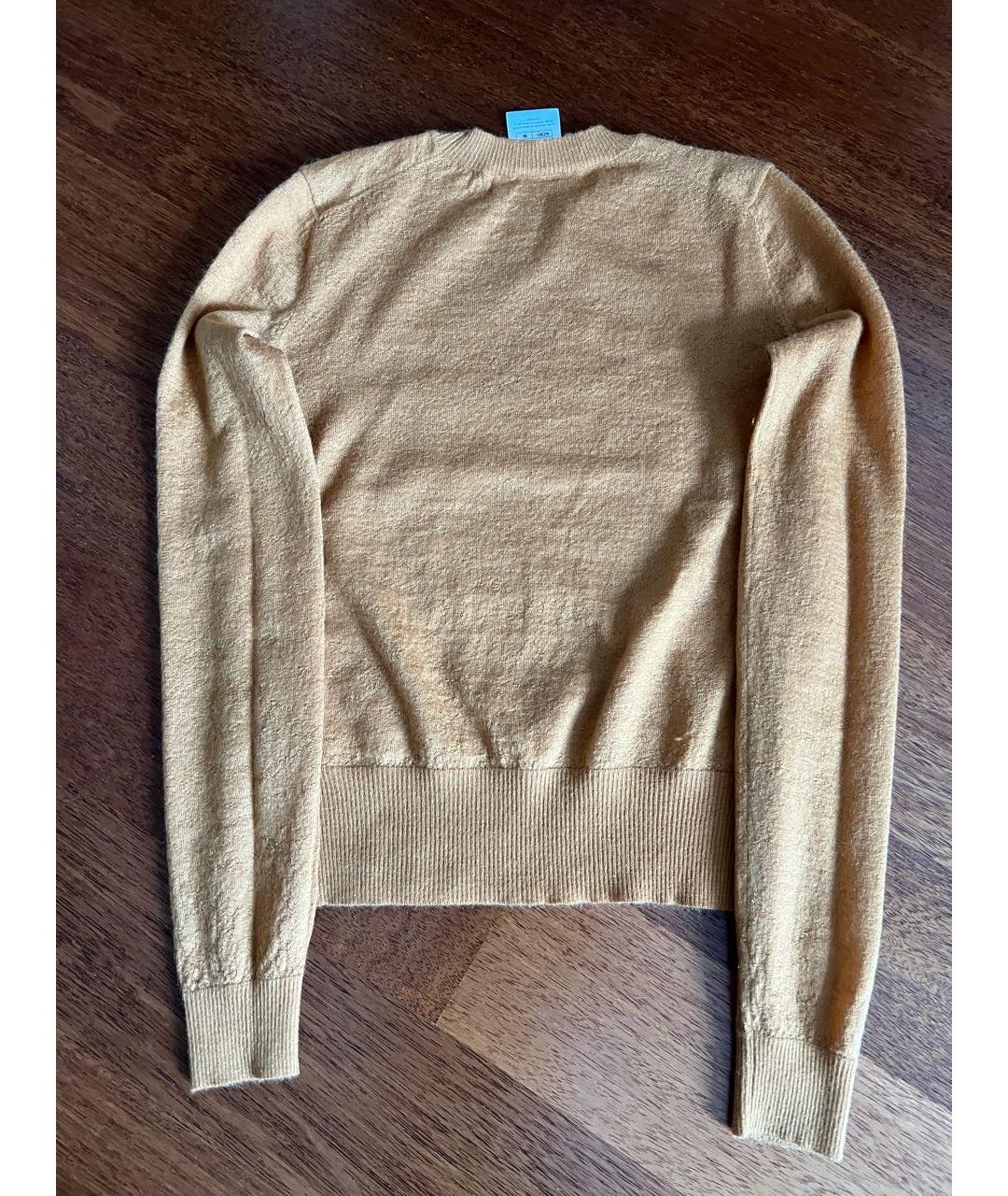 CHANEL Горчичный кашемировый джемпер / свитер, фото 2