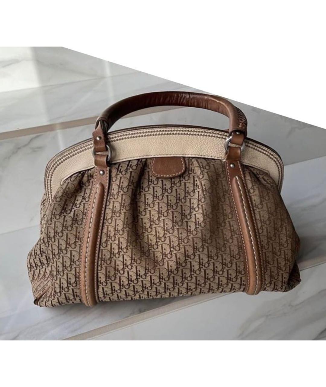 CHRISTIAN DIOR Коричневая сумка с короткими ручками, фото 3