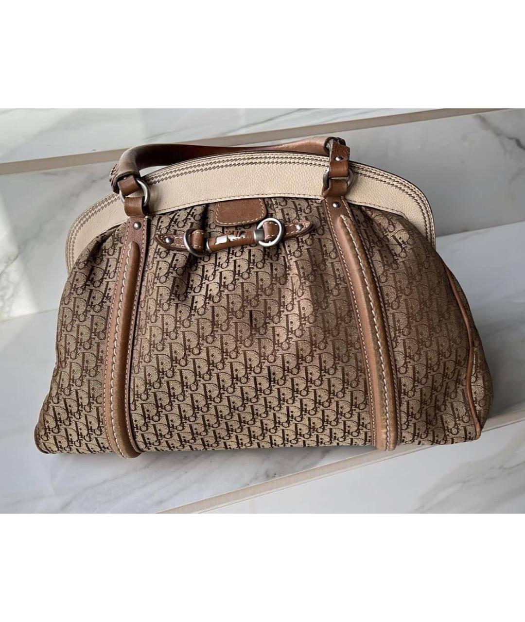 CHRISTIAN DIOR Коричневая сумка с короткими ручками, фото 7