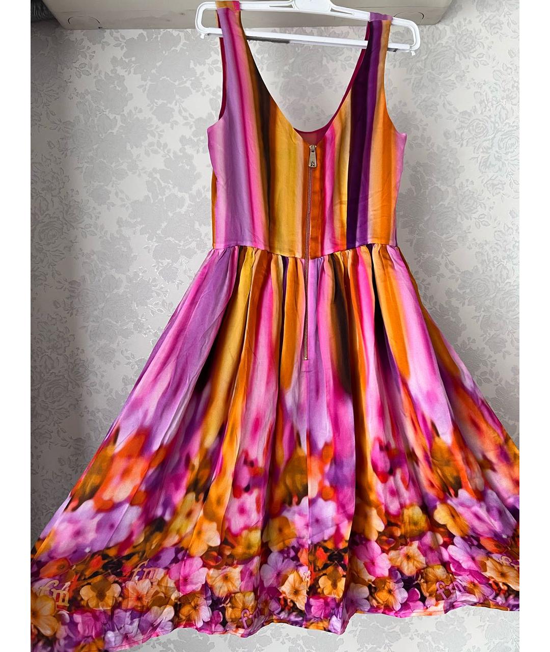 FRANKIE MORELLO Мульти шелковое коктейльное платье, фото 5