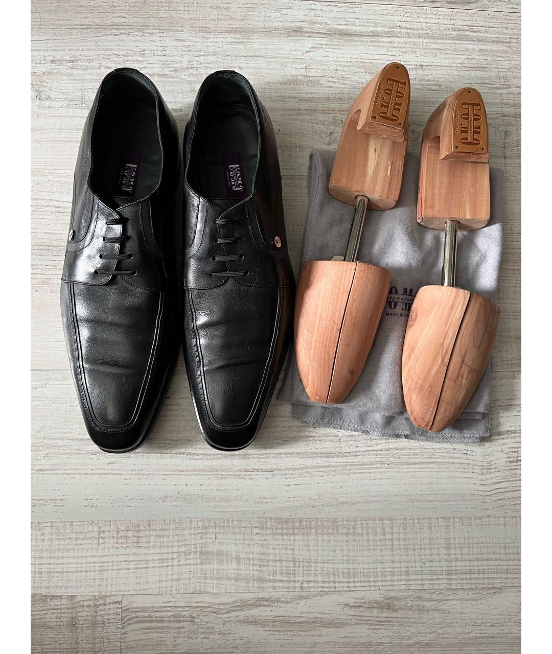 UOMO COLLEZIONI Черные кожаные туфли, фото 2