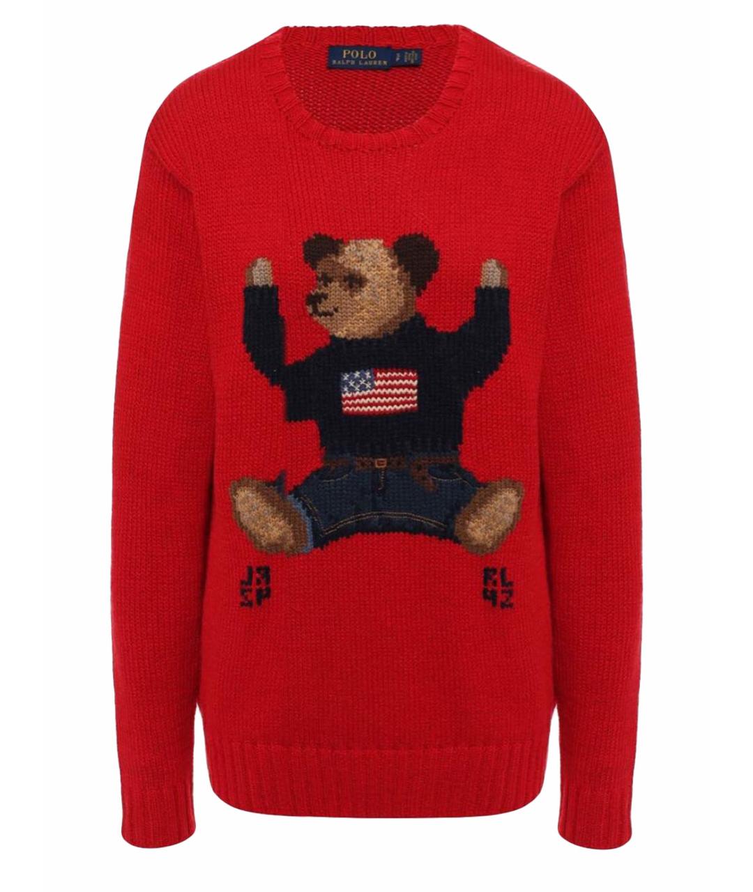 POLO RALPH LAUREN Красный хлопковый джемпер / свитер, фото 1