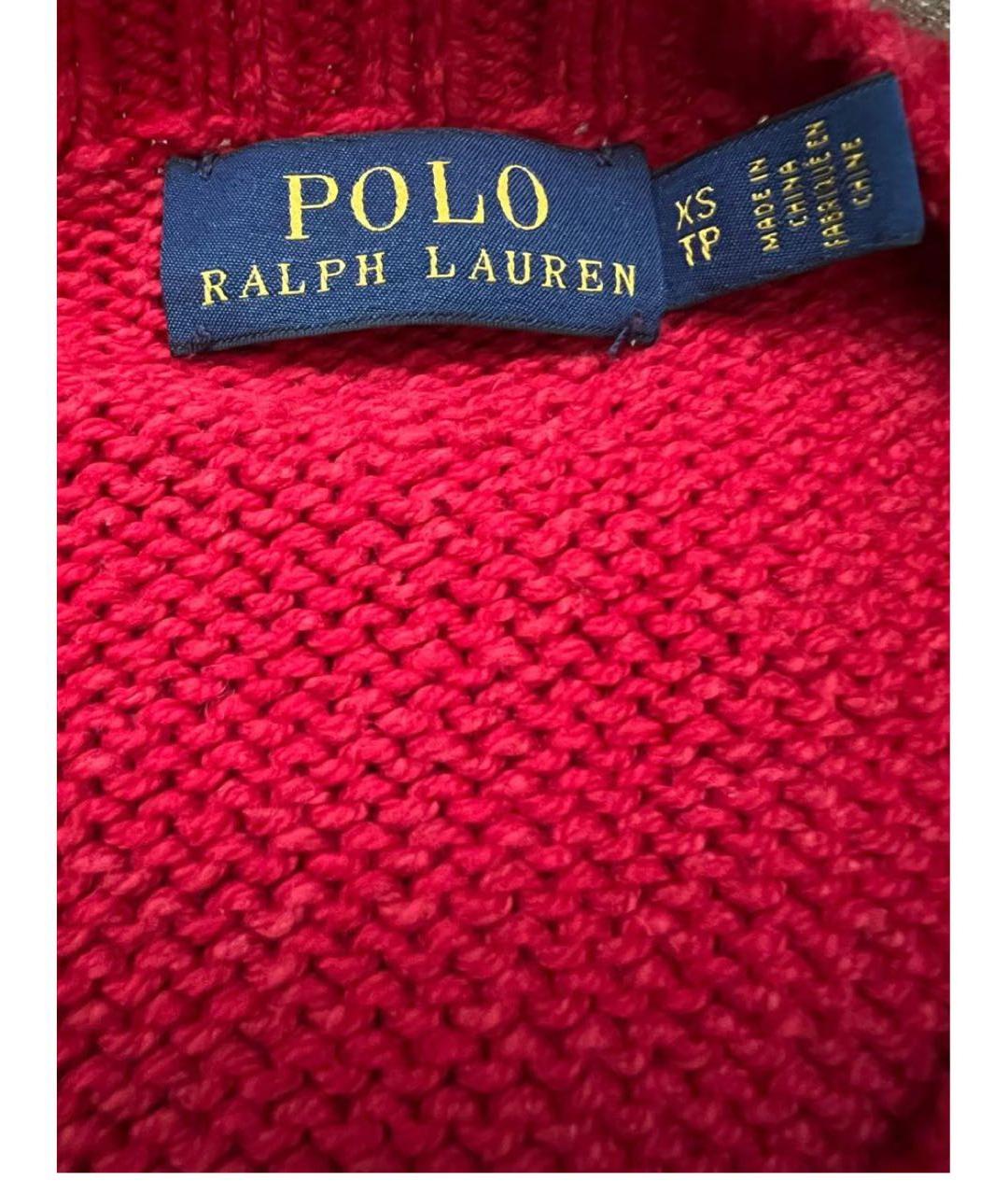 POLO RALPH LAUREN Красный хлопковый джемпер / свитер, фото 5
