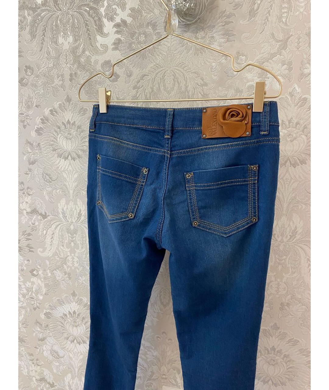 RED VALENTINO Синие хлопковые джинсы слим, фото 8