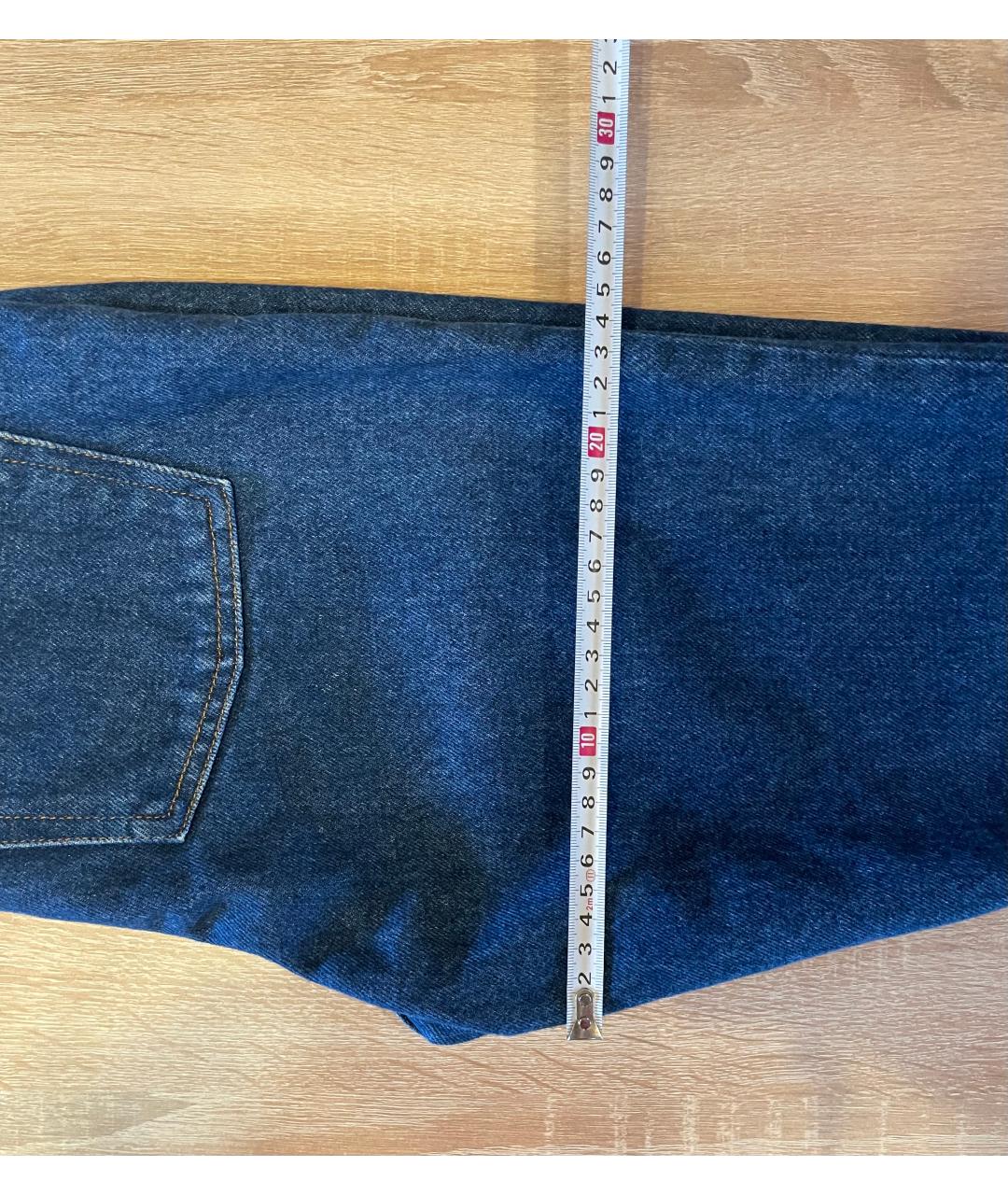 IRO Синие хлопковые прямые джинсы, фото 7
