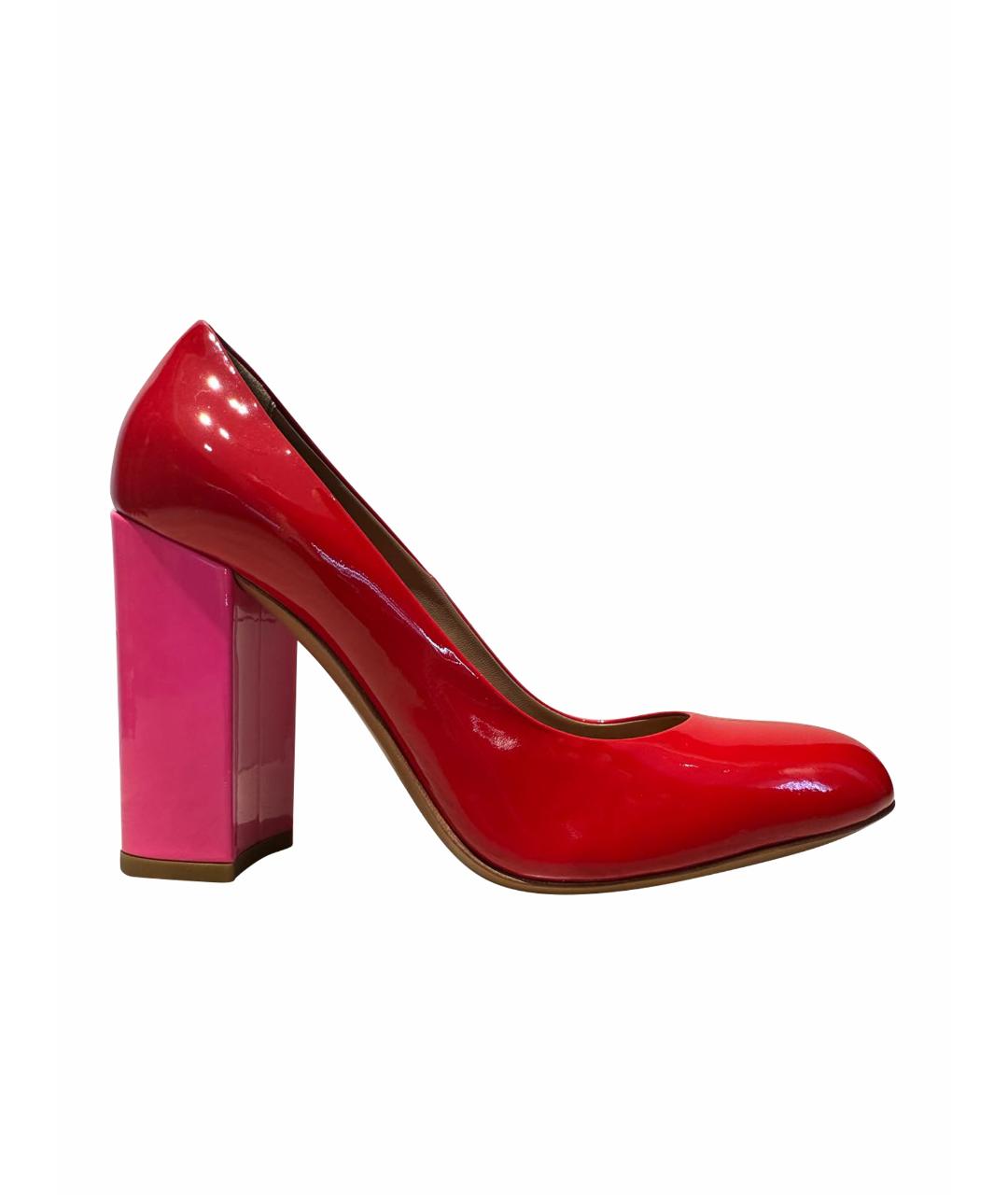 EMPORIO ARMANI Красные туфли из лакированной кожи, фото 1