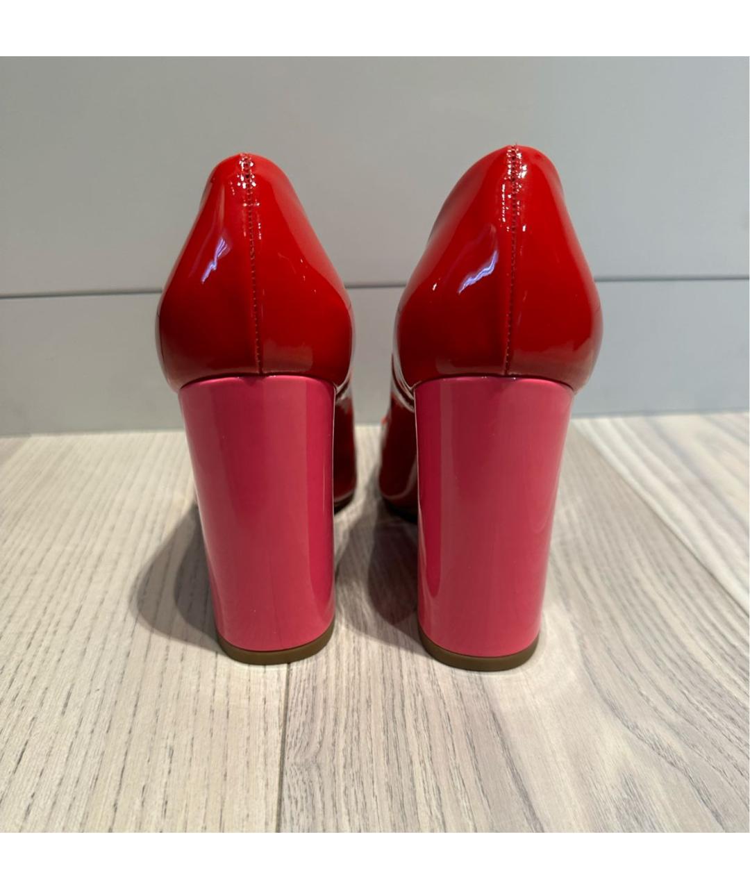 EMPORIO ARMANI Красные туфли из лакированной кожи, фото 4
