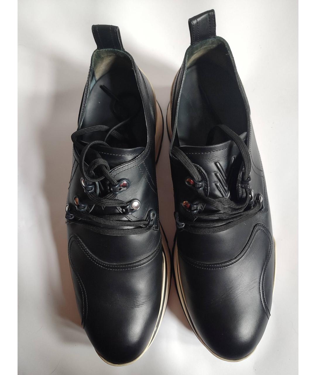 LOUIS VUITTON Черные кожаные низкие ботинки, фото 3
