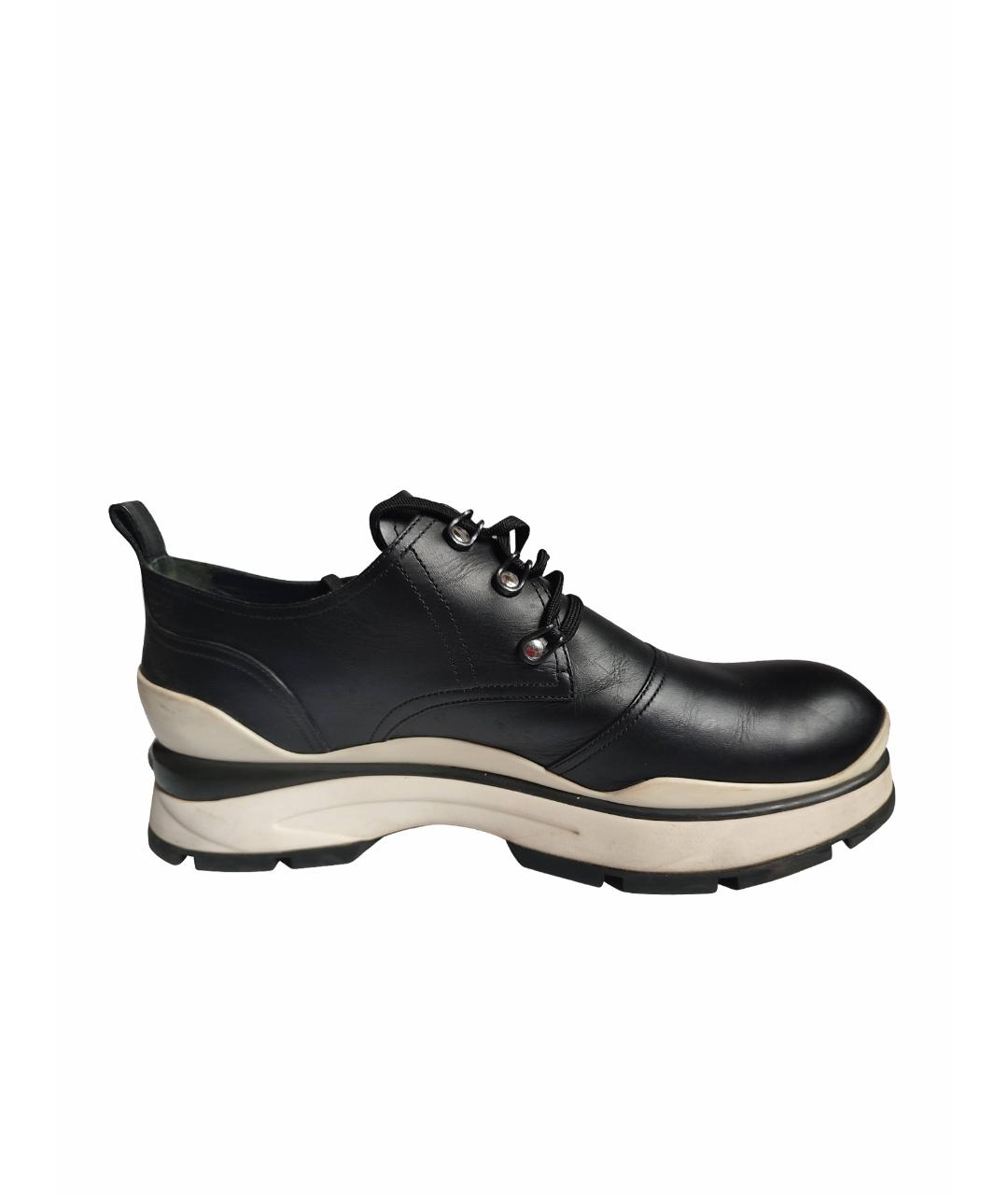 LOUIS VUITTON Черные кожаные низкие ботинки, фото 1