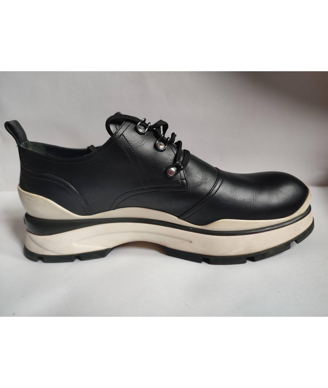 LOUIS VUITTON PRE-OWNED Черные кожаные низкие ботинки, фото 9