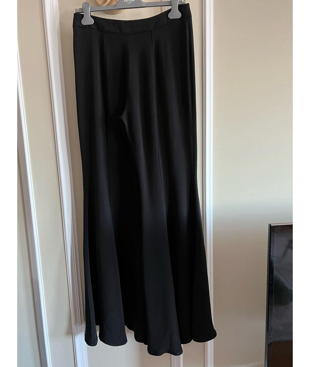 RAEY Черные шелковые брюки широкие, фото 2