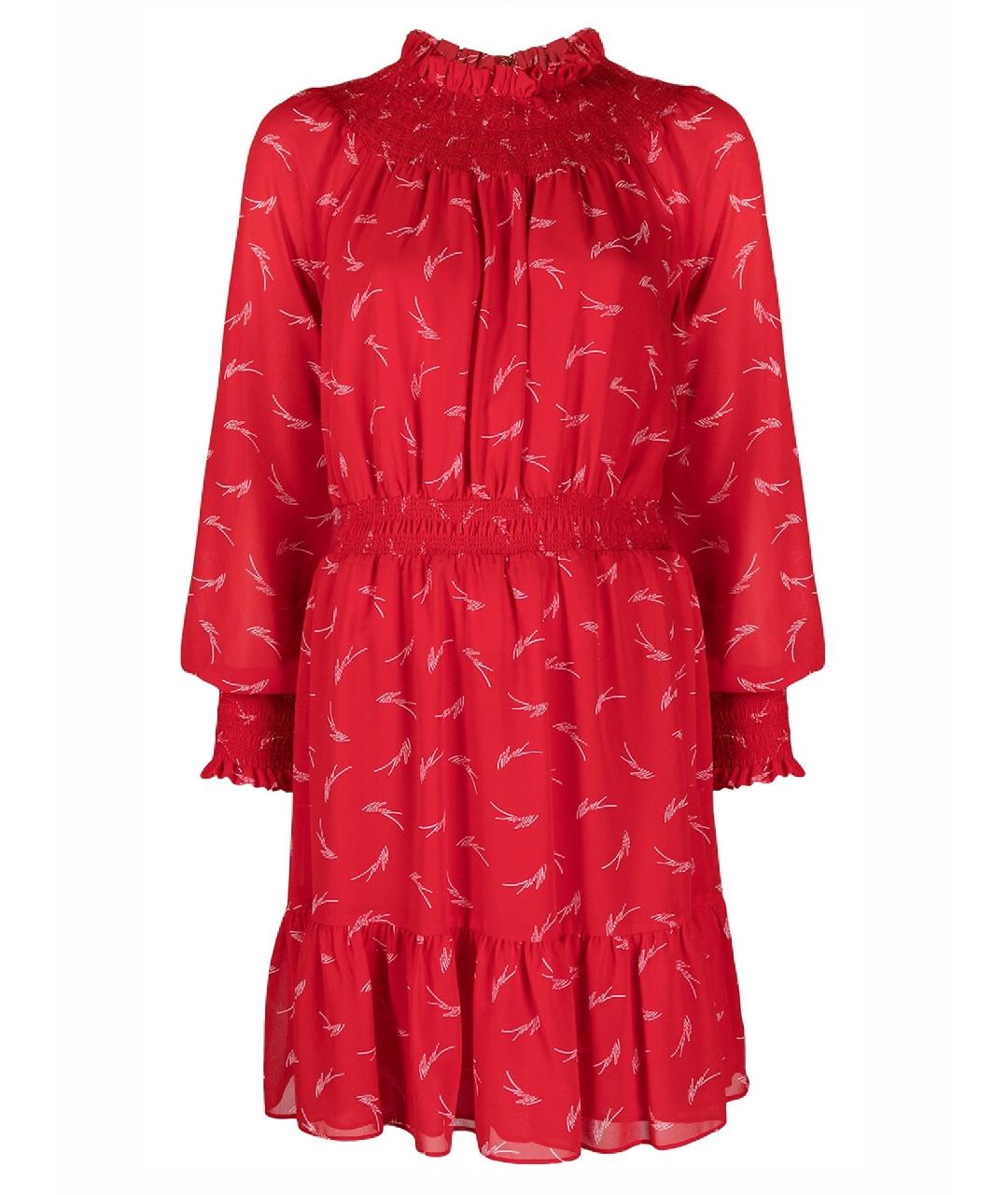 MICHAEL KORS Красное полиэстеровое повседневное платье, фото 1