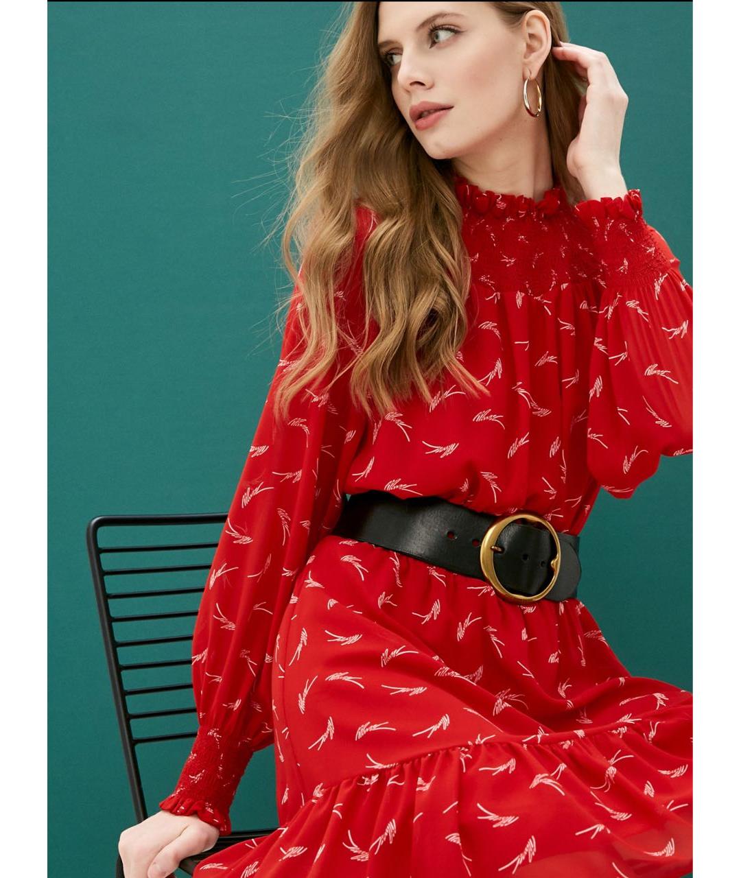 MICHAEL KORS Красное полиэстеровое повседневное платье, фото 4