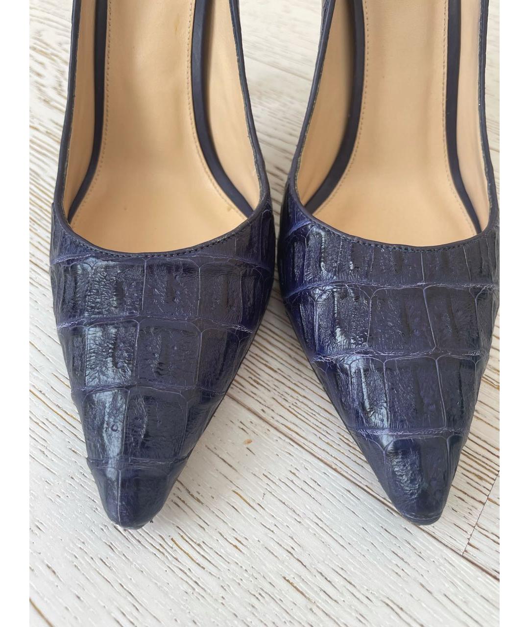 ALEXANDRE BIRMAN Темно-синие туфли из экзотической кожи, фото 3