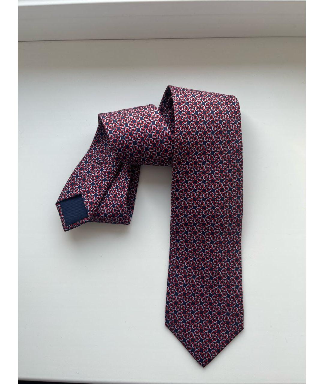 HERMES PRE-OWNED Красный шелковый галстук, фото 5