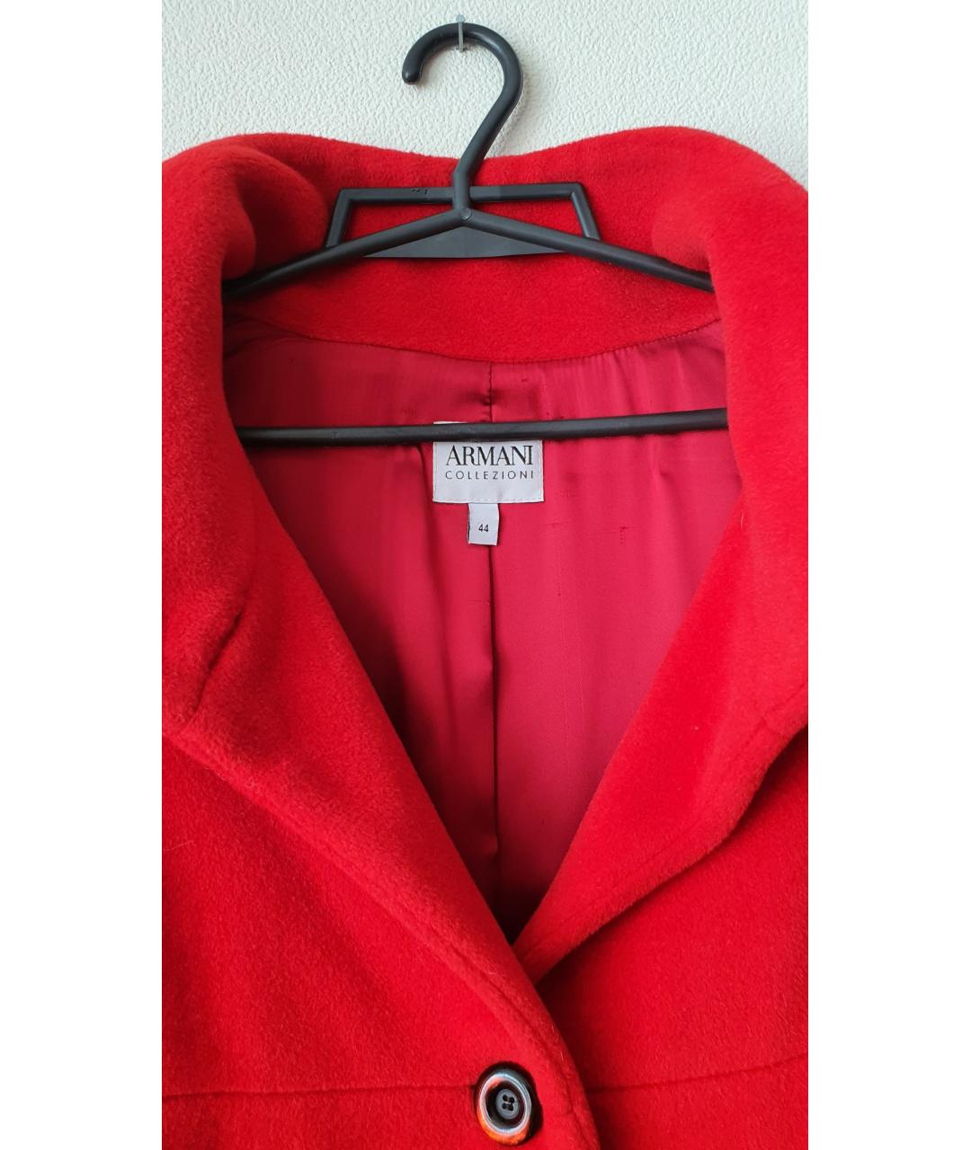 ARMANI COLLEZIONI Красное шерстяное пальто, фото 3
