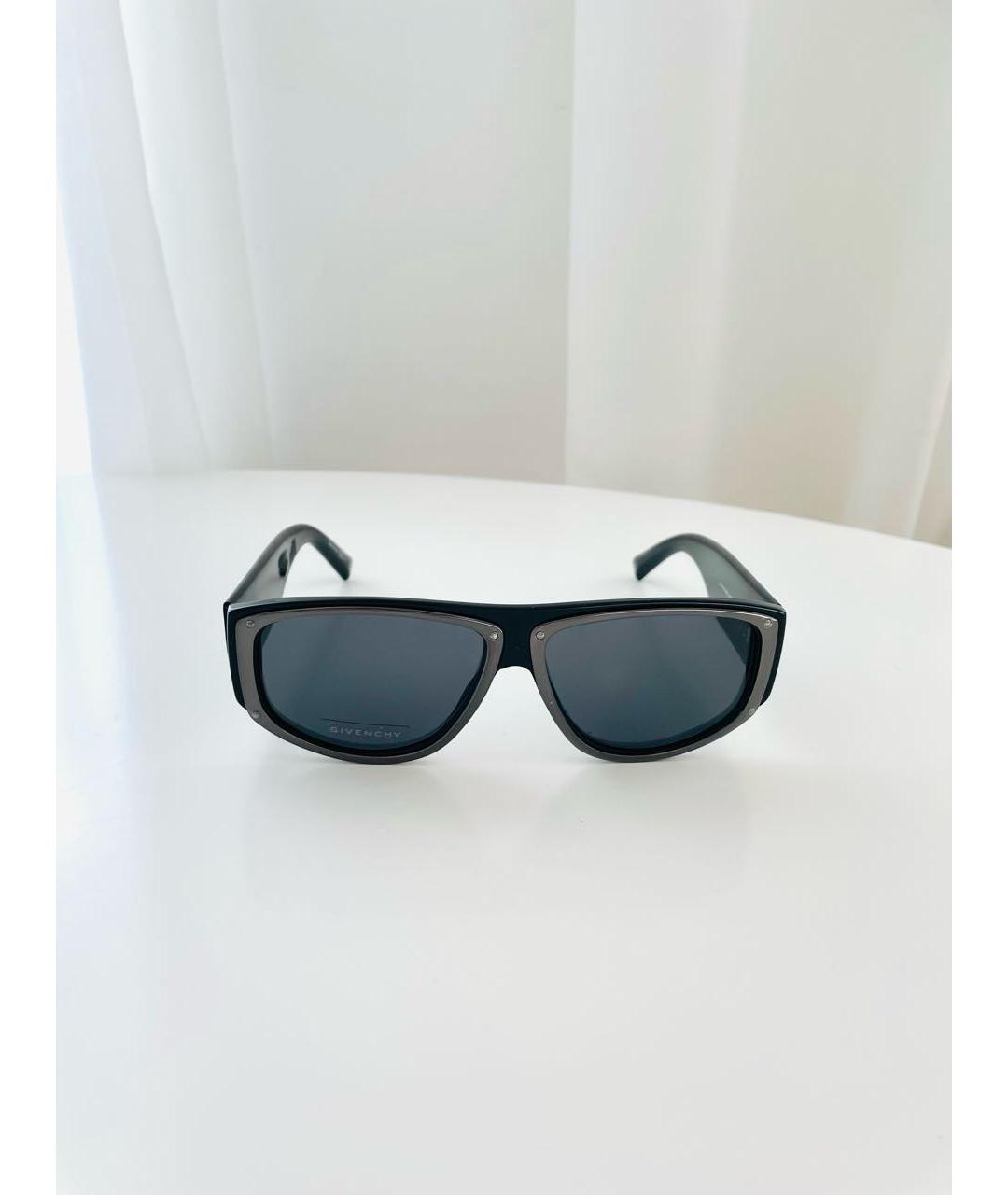 GIVENCHY Антрацитовые пластиковые солнцезащитные очки, фото 8