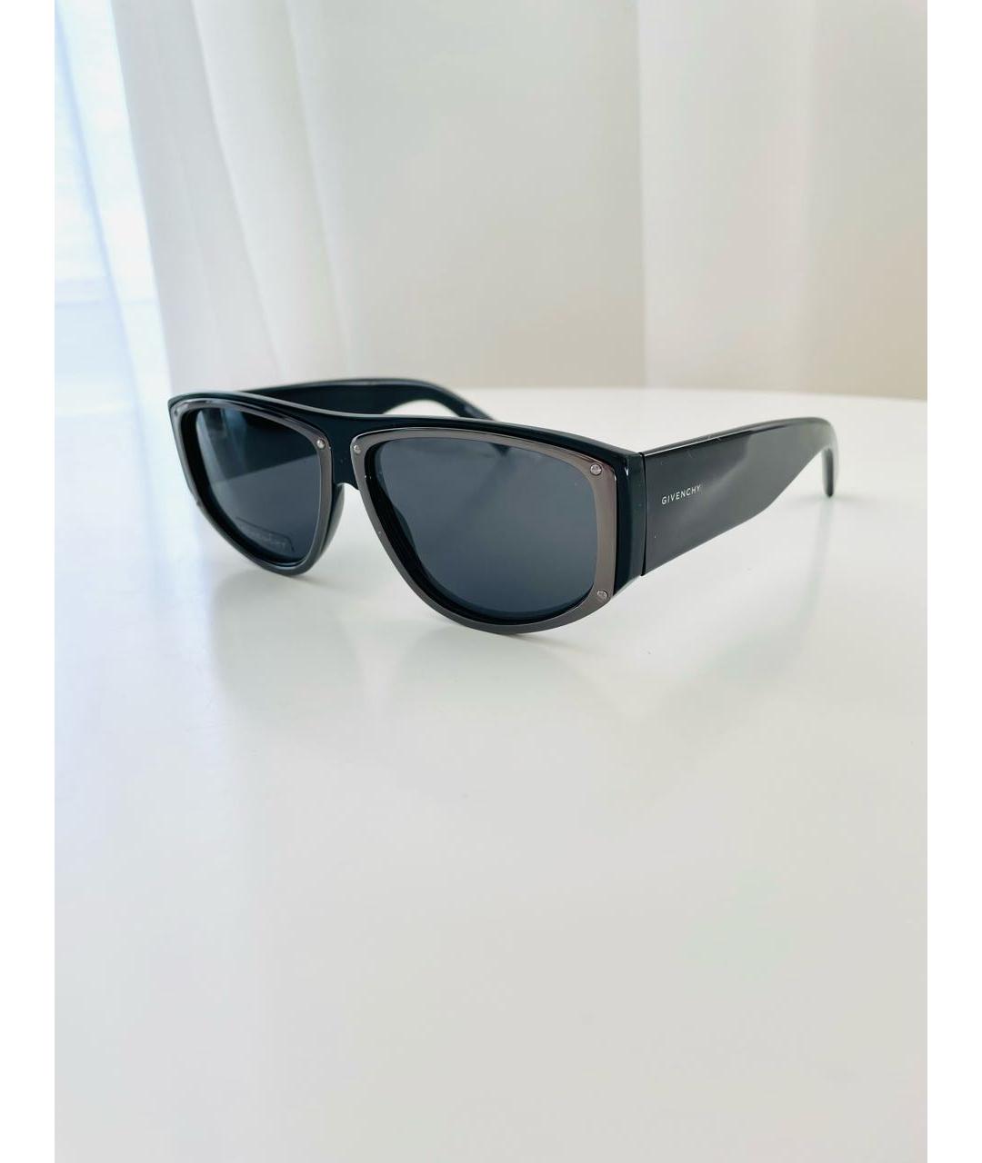 GIVENCHY Антрацитовые пластиковые солнцезащитные очки, фото 3