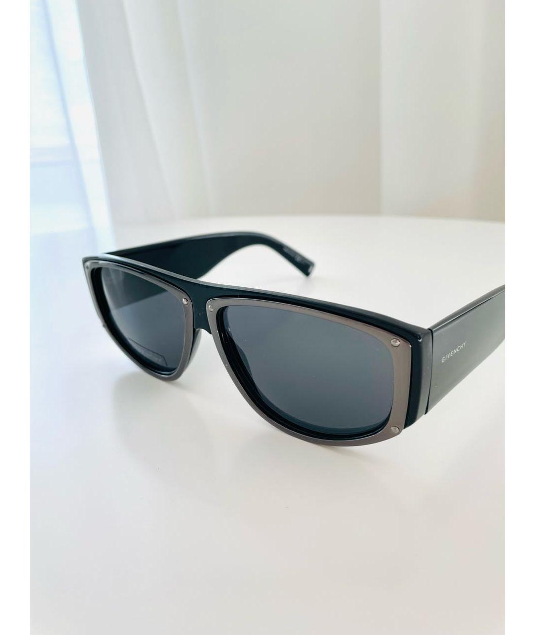 GIVENCHY Антрацитовые пластиковые солнцезащитные очки, фото 7