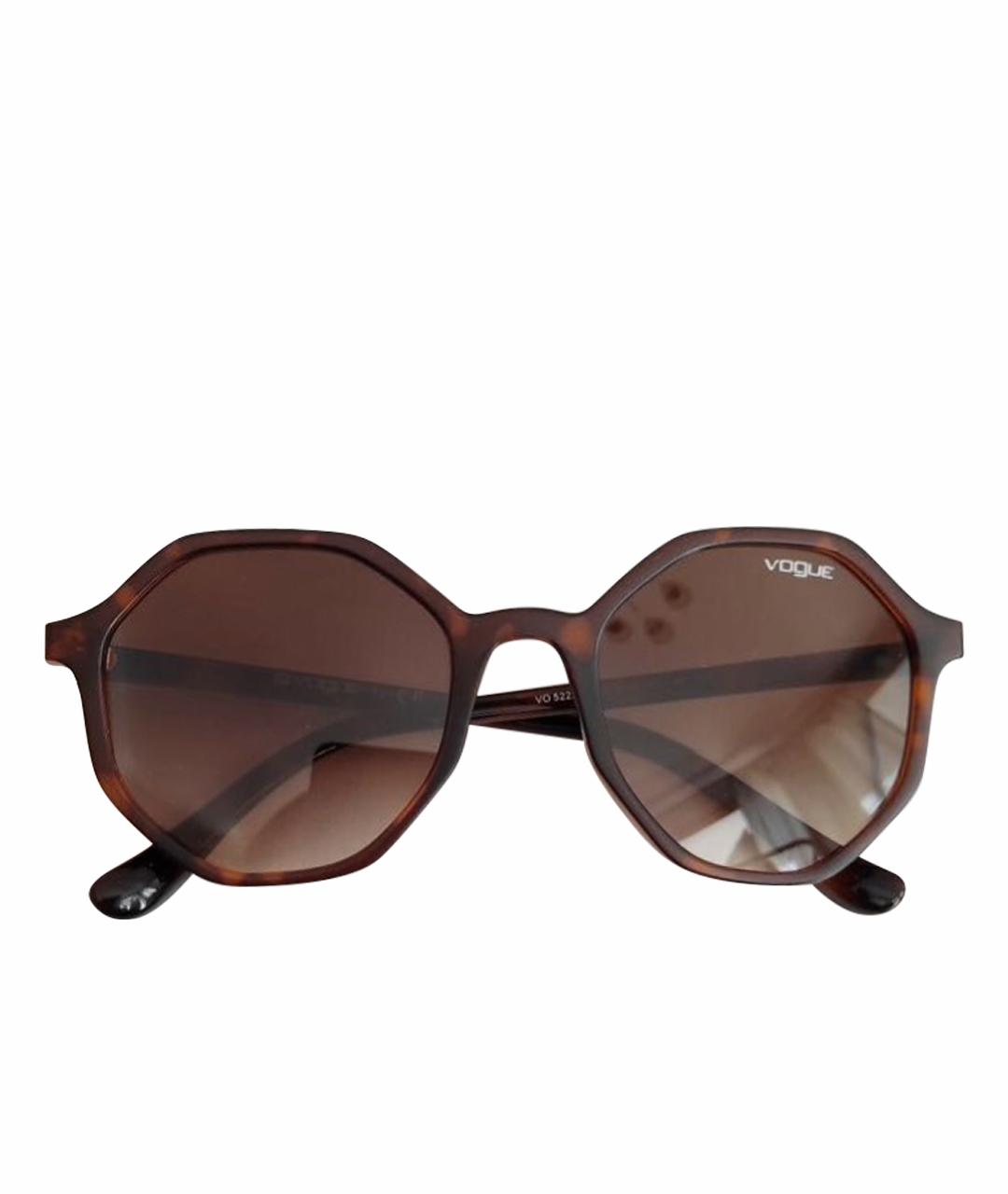 VOGUE EYEWEAR Коричневые пластиковые солнцезащитные очки, фото 1
