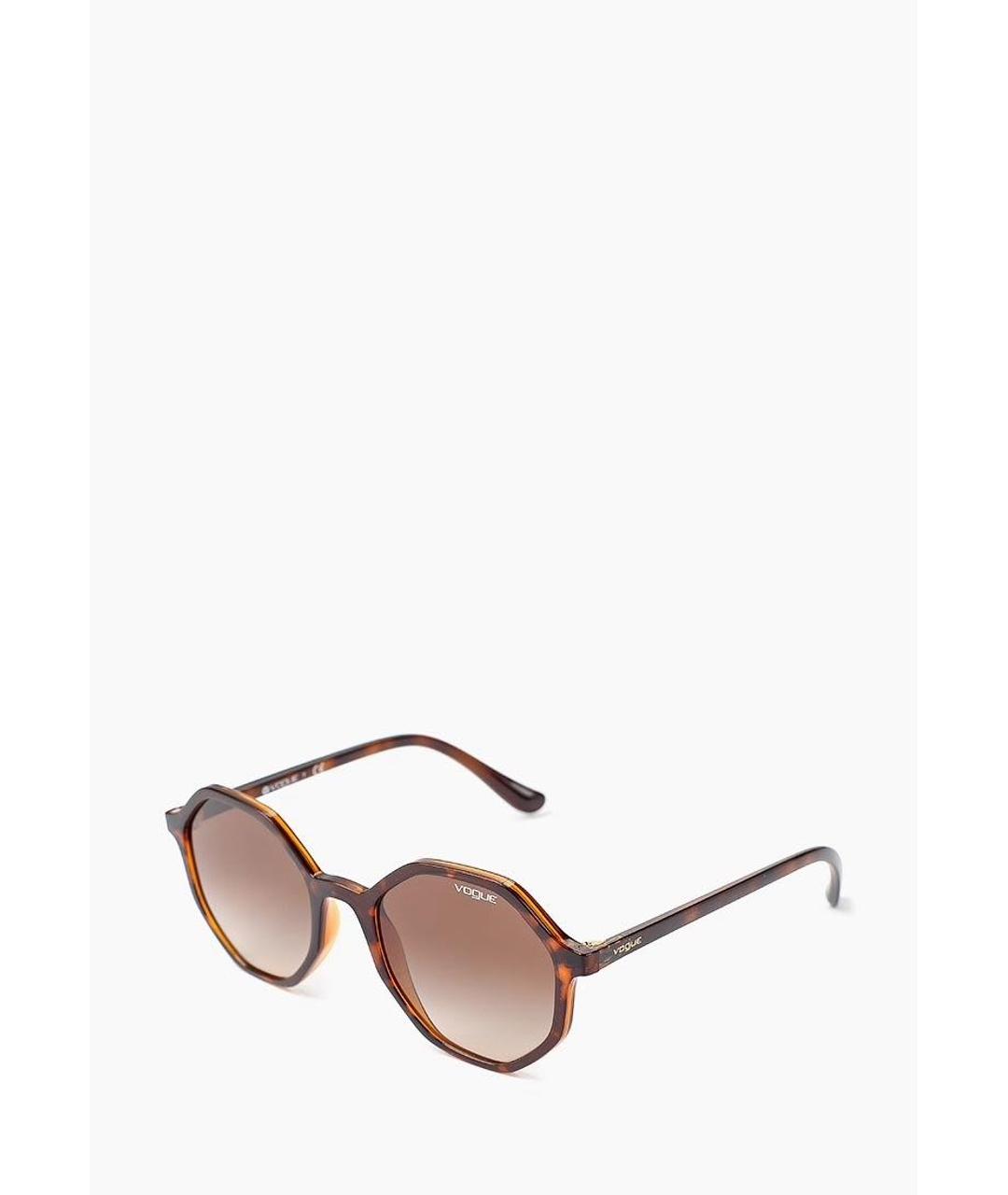 VOGUE EYEWEAR Коричневые пластиковые солнцезащитные очки, фото 3
