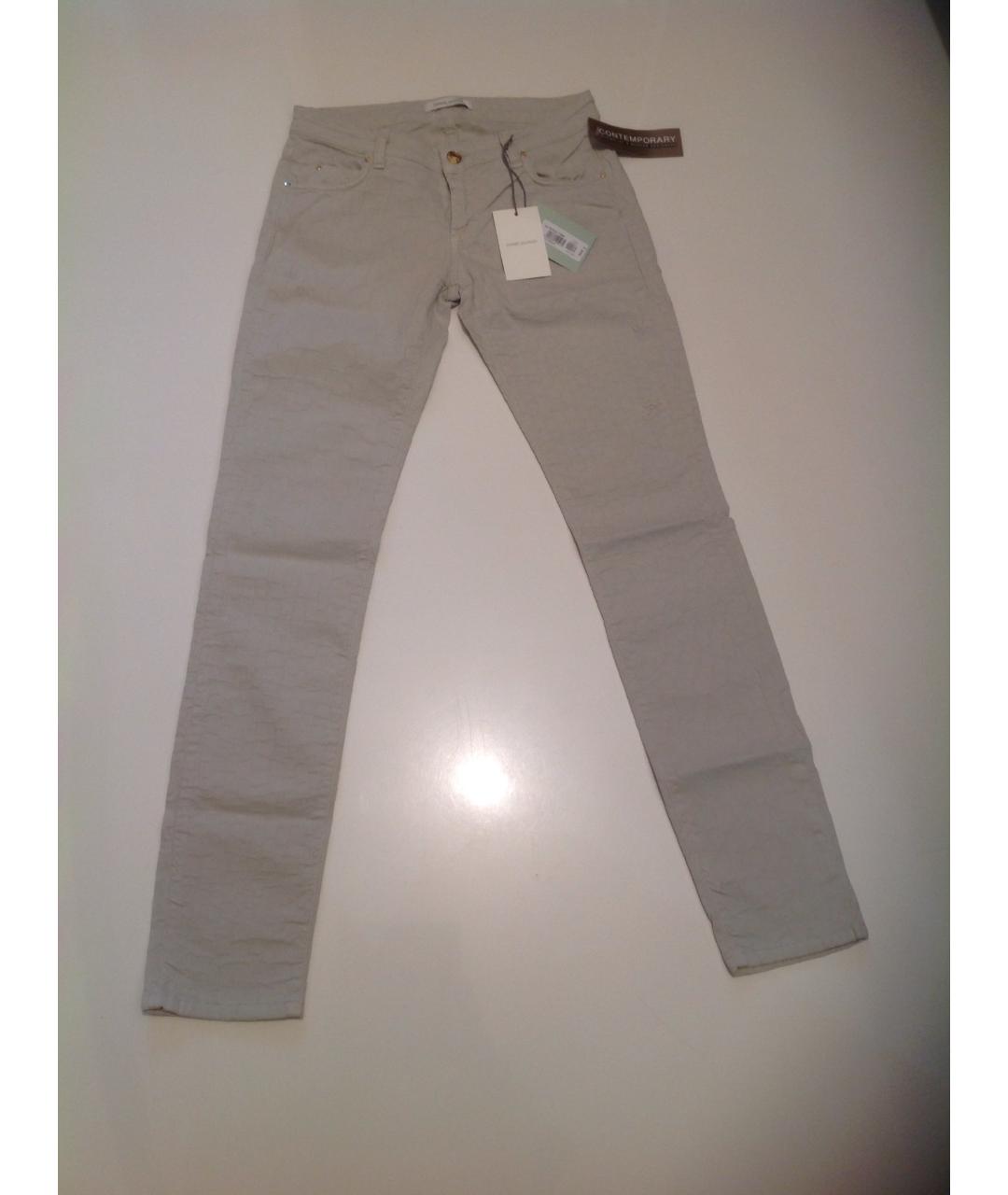 PIERRE BALMAIN Серые хлопко-эластановые джинсы слим, фото 5