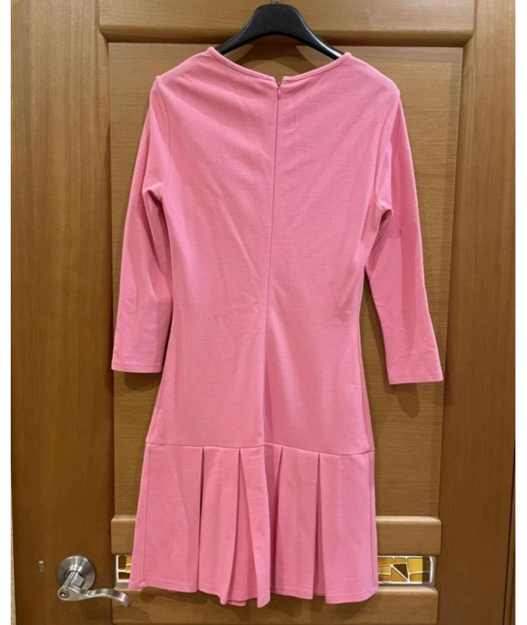 BLUGIRL Розовое вискозное повседневное платье, фото 2