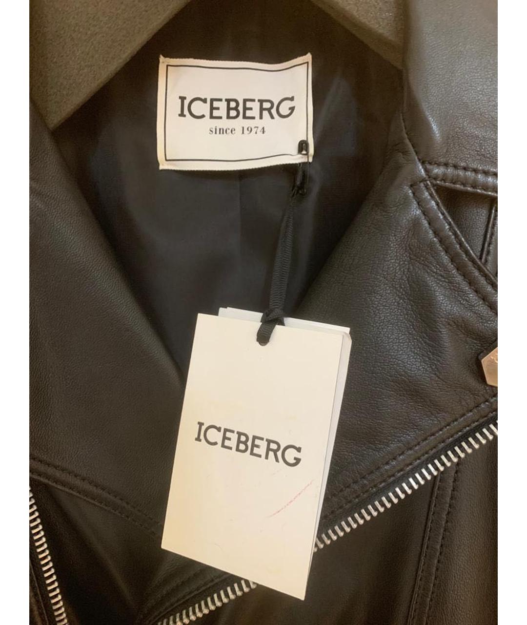 ICEBERG Черная кожаная куртка, фото 3