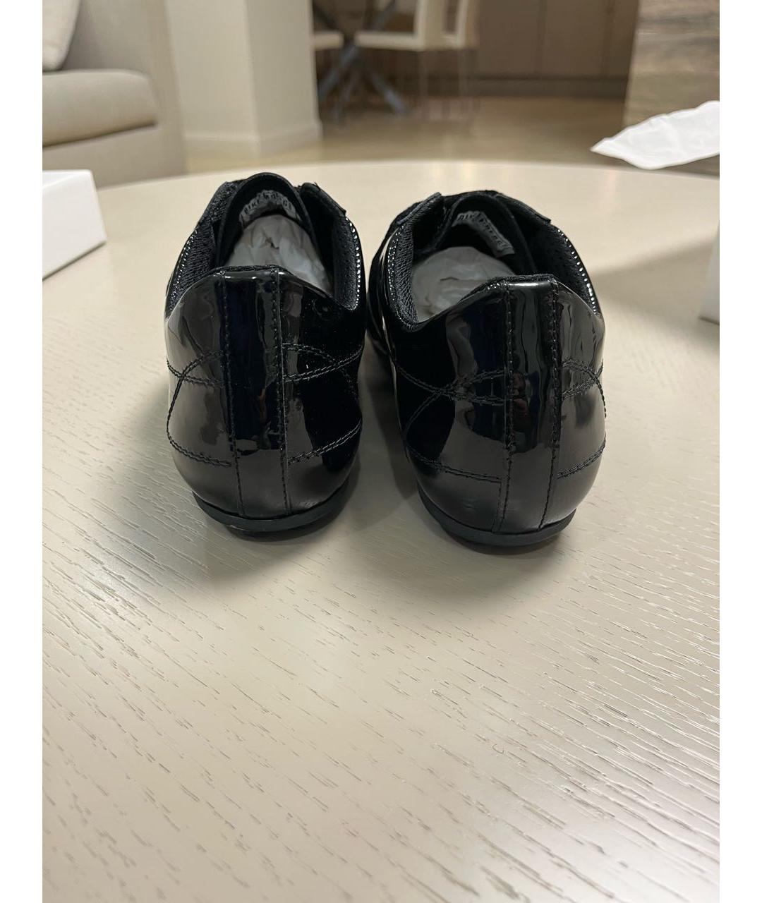 BIKKEMBERGS Черные кроссовки из лакированной кожи, фото 4