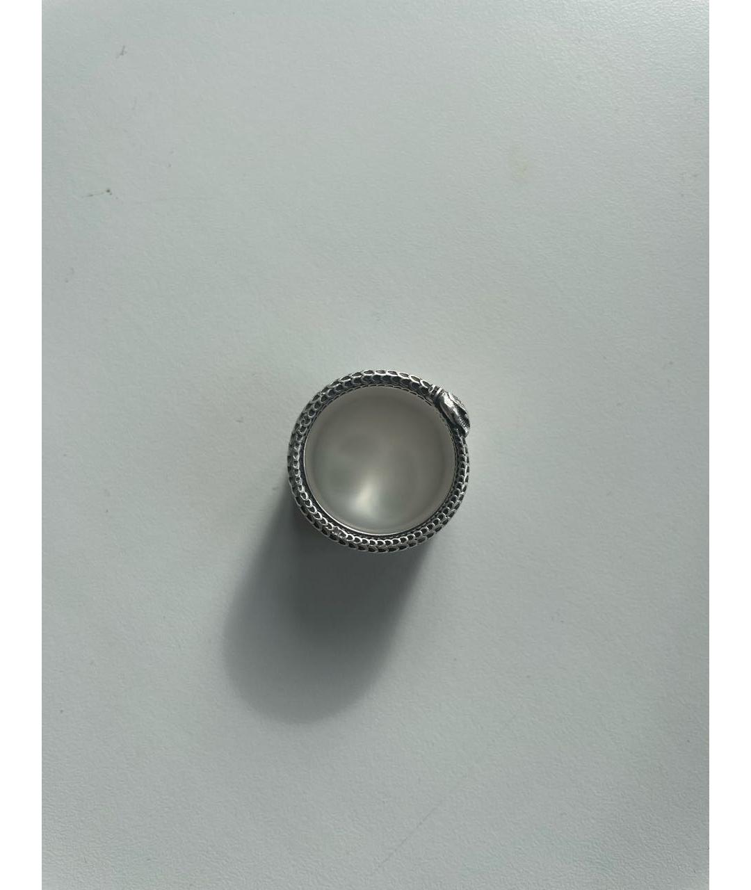 GUCCI Антрацитовое серебряное кольцо, фото 3