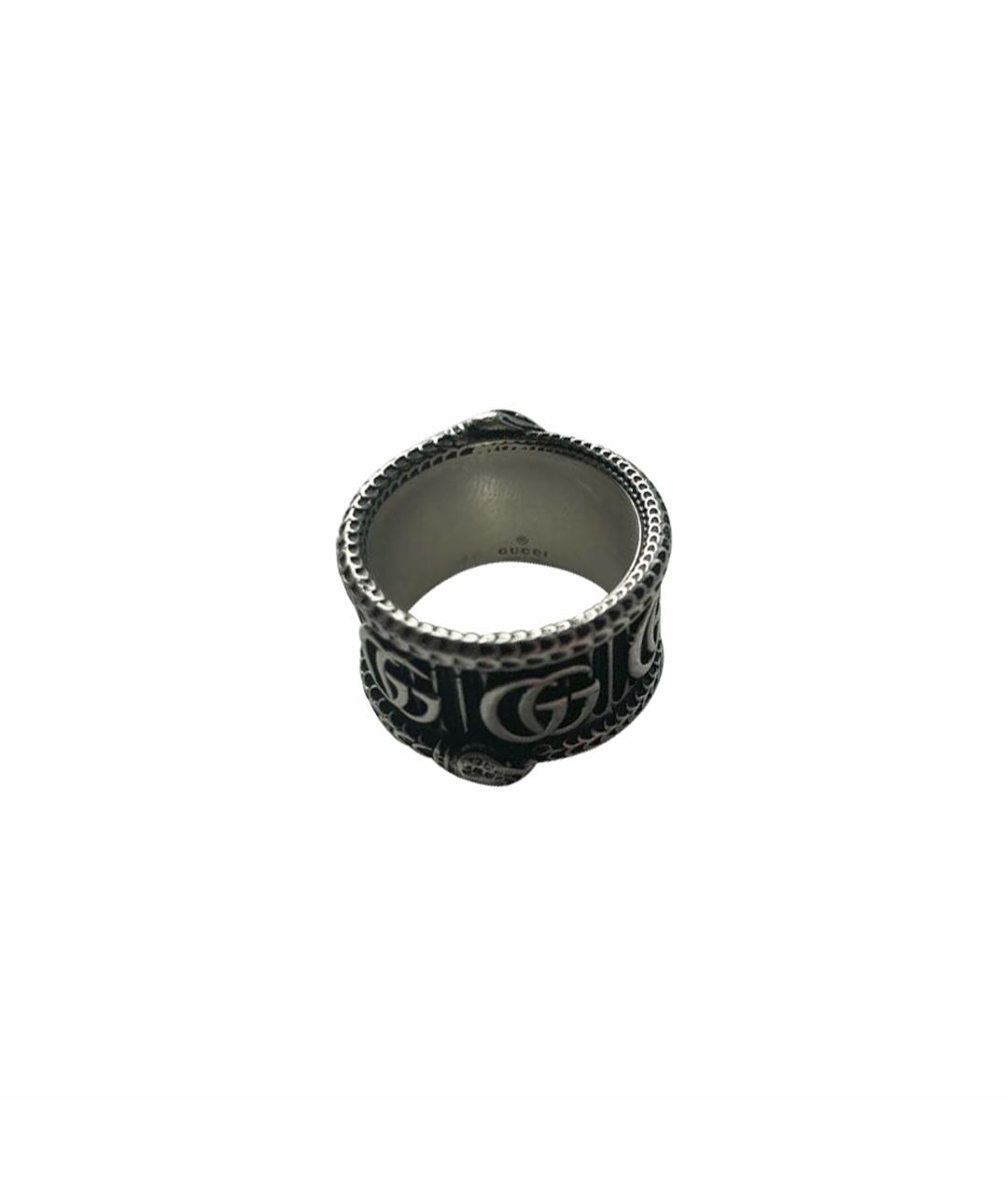 GUCCI Антрацитовое серебряное кольцо, фото 1