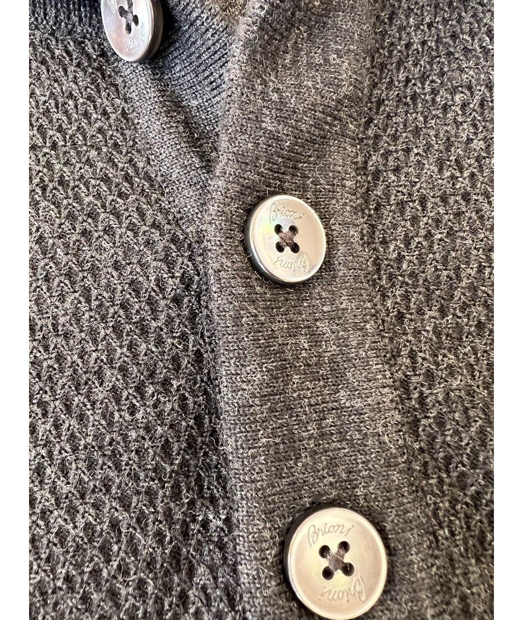 BRIONI Антрацитовый шерстяной джемпер / свитер, фото 4